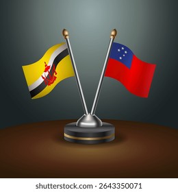 Brunei and  table flags relation with gradient backgrund