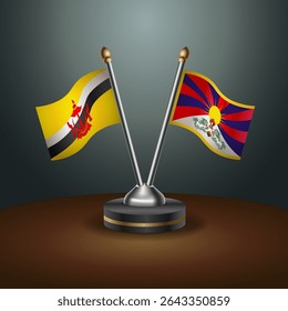 Tabela de Brunei e Tibete sinaliza relação com plano de fundo gradiente