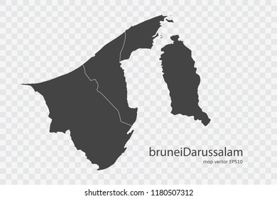 bruneiDarussalam map vector, isolated on transparent background