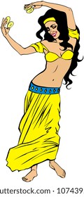 Brunette Belly-dancer