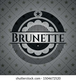 Brunette dark emblem. Retro. Vector Illustration. Detailed.