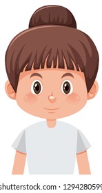 A brunette girl character illustration