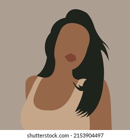 Brunette girl with golden t-shirt on a gray background