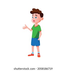 brunette hate boy shock from news on television cartoon vector. brunette hate boy shock from news on television character. isolated flat cartoon illustration