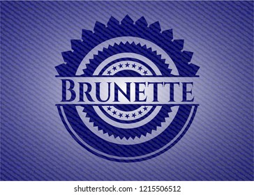 Brunette with jean texture