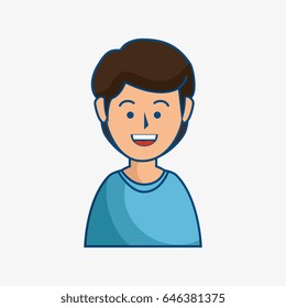 Brunette man icon
