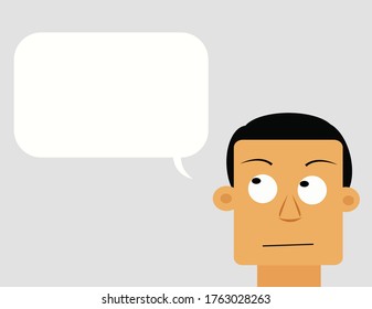 brunette man vector design. message your text
