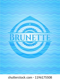 Brunette water representation style emblem.
