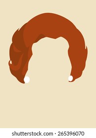 Brunette woman hair symbol