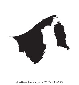 Bruney Darussalam map icon vector illustration design