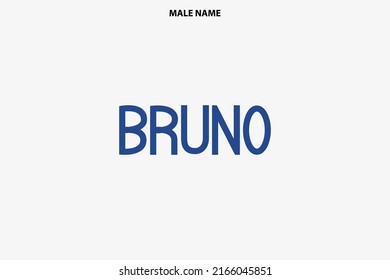 Bruno Popular Name of Male Calligraphic Text 