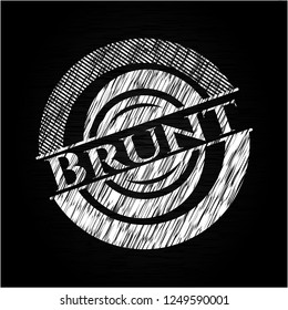 Brunt on chalkboard