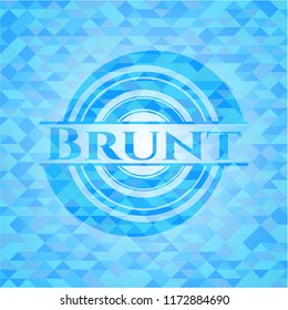 Brunt realistic sky blue mosaic emblem