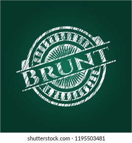 Brunt written on a blackboard