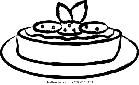 Bruschetta dish hand drawn vector illustration