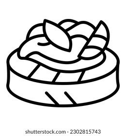 Bruschetta icon outline vector. Food canape. Italian menu