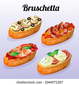 Bruschetta Illustration Vector