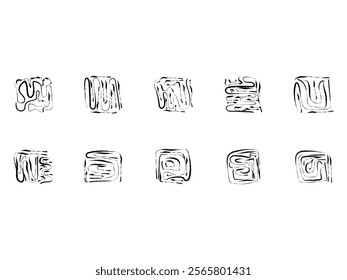 Brush Abstract Background Element Set