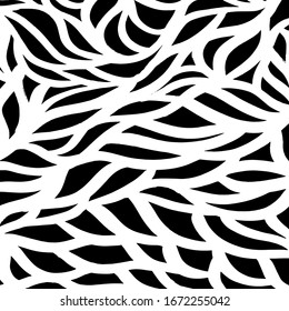 Brush abstract pattern. Grunge texture. Background. White and black vector.
