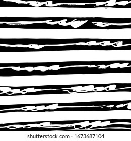 Brush abstract pattern. Grunge texture. Background. White and black vector.