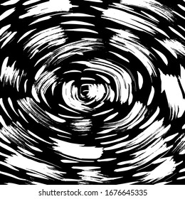 Pincel patrón abstracto. Textura gruesa. Antecedentes. Vector blanco y negro.