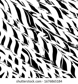 Brush abstract pattern. Grunge texture. Background. White and black vector.