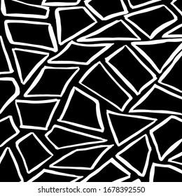 Brush abstract pattern. Grunge texture. Background. White and black vector.