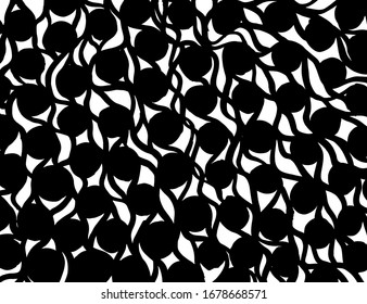 Brush abstract pattern. Grunge texture. Background. White and black vector.