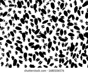Brush abstract pattern. Grunge texture. Background. White and black vector.