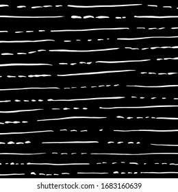 Brush abstract pattern. Grunge texture. Background. White and black vector.