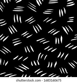 Brush abstract pattern. Grunge texture. Background. White and black vector.