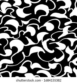 Brush abstract pattern. Grunge texture. Background. White and black vector.