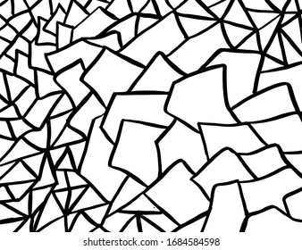 Brush abstract pattern. Grunge texture. Background. White and black vector.