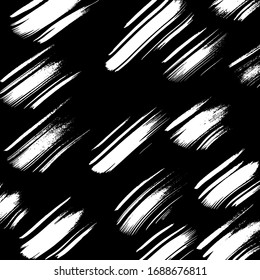Brush abstract pattern. Grunge texture. Background. White and black vector.
