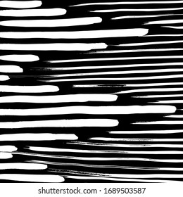 Brush abstract pattern. Grunge texture. Background. White and black vector.