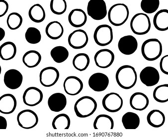 Brush abstract pattern. Grunge texture. Background. White and black vector.