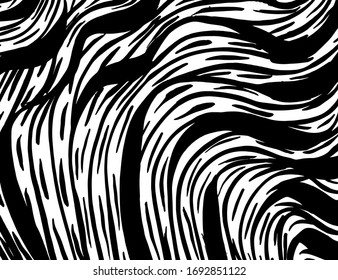 Brush abstract pattern. Grunge texture. Background. White and black vector.