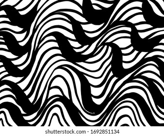 Brush abstract pattern. Grunge texture. Background. White and black vector.