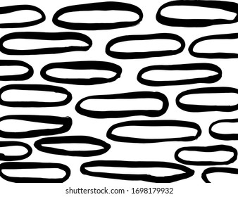 Brush abstract pattern. Grunge texture. Background. White and black vector.