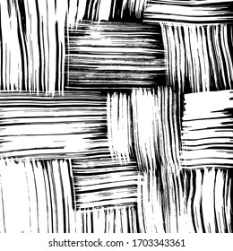 Brush abstract pattern. Grunge texture. Background. White and black vector.