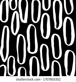 Brush abstract pattern. Grunge texture. Background. White and black vector.