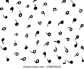 Brush abstract pattern. Grunge texture. Background. White and black vector.