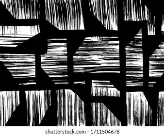Pincel patrón abstracto. Textura gruesa.Antecedentes. Vector blanco y negro.