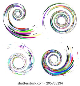 brush abstract spiral objects