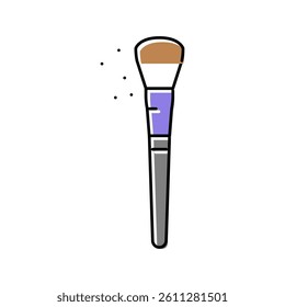 brush accessory color icon vector. brush accessory sign. isolated symbol illustration