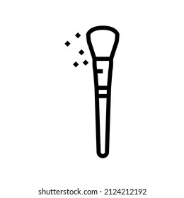brush accessory line icon vector. brush accessory sign. isolated contour symbol black illustration