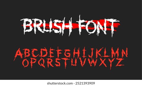 Conjunto de diseño de letras de fuente de pincel tipografía de estilo grunge