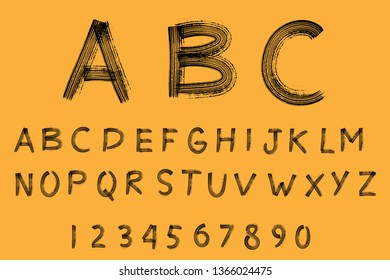 Brush Alphabet Vector