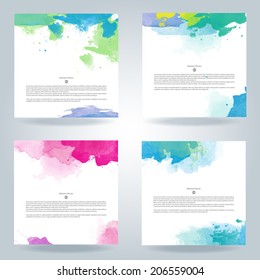 brush background logo abstract watercolor colors design graphic ink water set of shiny colourful vector watercolor background useful for any project where a platter of colour makes the difference brus