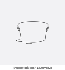 brush bin icon sign signifier vector